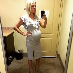 ASOS Flutter Sleeve Maternity MIDI Dress